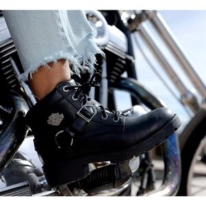 Harley Davidson Women's Kelley Harness Ride, CE Size 8.5 Black leather